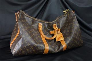 Vintage Louis Vuitton Keepall 45 Monogram Canvas Travel Bag Luggage Tag France